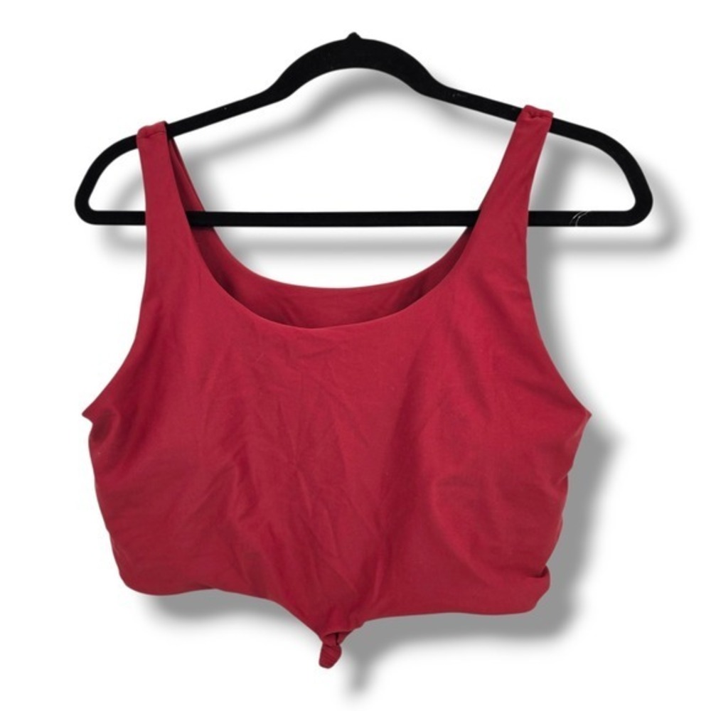 Zaful Red Crop Top Sleeveless Tie Front Casual Tank Top Bikini Top Active XL